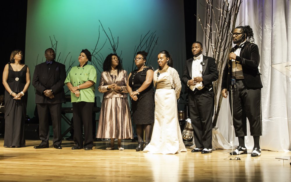 Honorees on stage